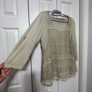 Indigo Thread Tops | Indigo Thread Company Multi- Layered Lacy Tunic